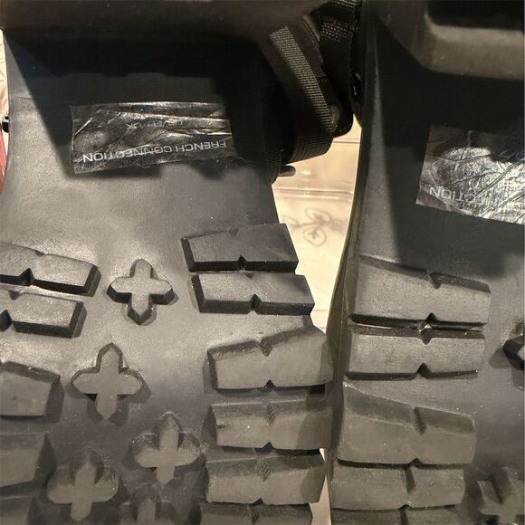 French connection  Women's Black Chunky Platform Boots Size 9 Lace & Buckle - Picture 12 of 12